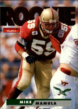 Mike Mamula Philadelphia Eagles 1995 SkyBox Impact NFL Rookie Card #175